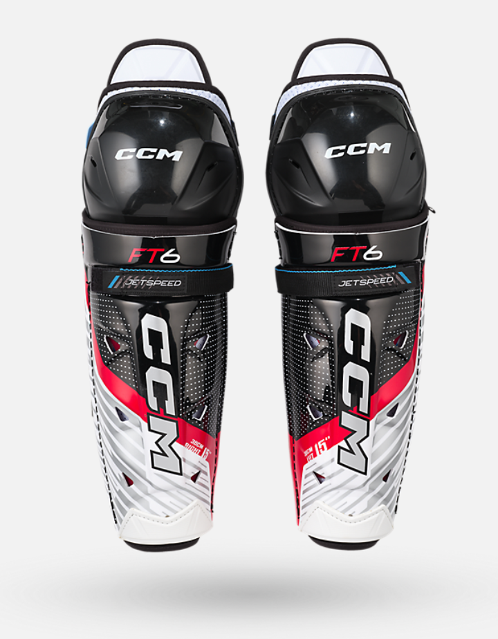 CCM JetSpeed FT6 Shin Guards Senior Black