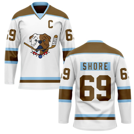 TronX Shorsey Bulldogs Hockey Jersey Senior White/Blue