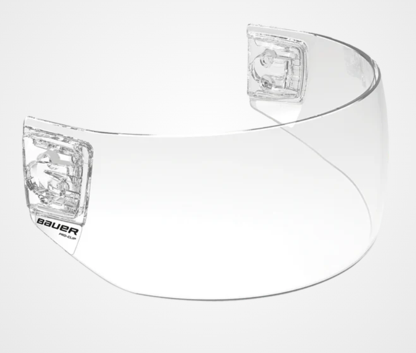 Bauer Pro-Clip Straight Visor Senior Clear