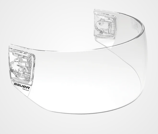 Bauer Pro-Clip Straight Visor Senior Clear
