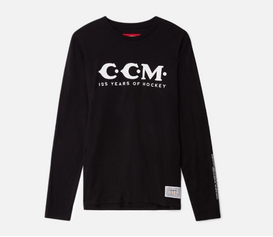 CCM 125 Year Long Sleeve Apparel Senior Black