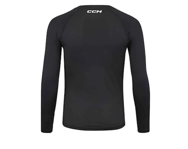 CCM Compression Long Sleeve Apparel Top Senior Black