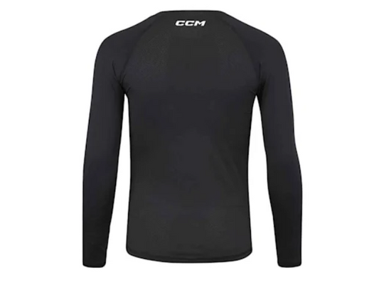 CCM Compression Long Sleeve Apparel Top Senior Black