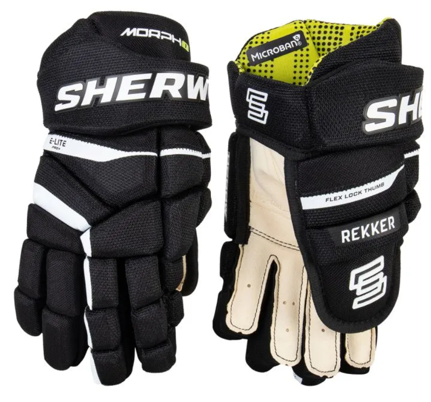 Sherwood Rekker Morph 1 Hockey Gloves Senior Black/White