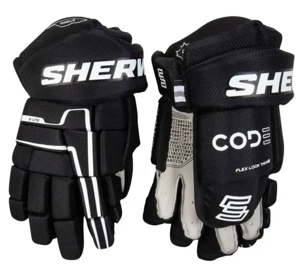 Sherwood Code Encrypt 4 Hockey Gloves Senior Black/White