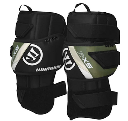 Warrior Ritual R/X5 Goalie Knee Guards Junior Black