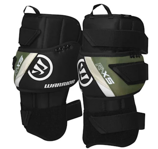 Warrior Ritual R/X5 Goalie Knee Guards Junior Black