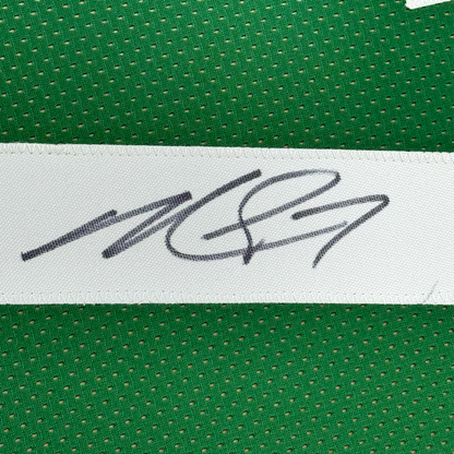 Framed Autographed/Signed Michael Mike Vick 35x39 Philadelphia Kelly Green Football Jersey Beckett BAS COA