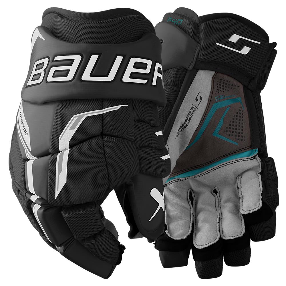 Bauer Supreme F40 Hockey Gloves - Intermediate - Black/White