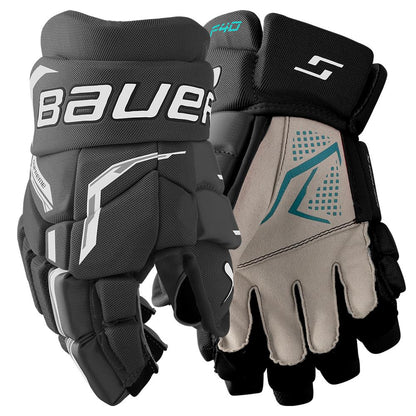 Bauer Supreme F40 Hockey Gloves - Junior - Black/White