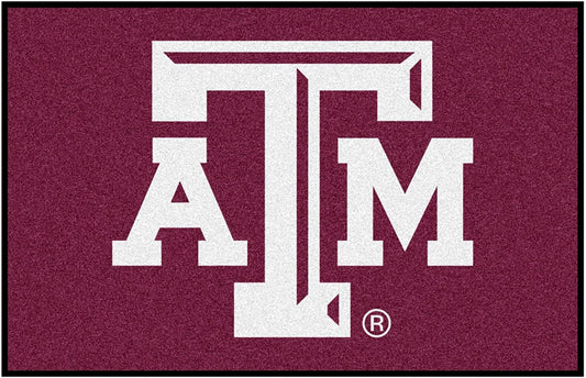 Texas A&M University Aggies Floor Mat Area Rug, 20x30 Inch, Nylon, Anti-Skid Backing