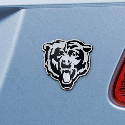 Chicago Bears Solid Metal Raised Auto Emblem Decal Adhesive Backing