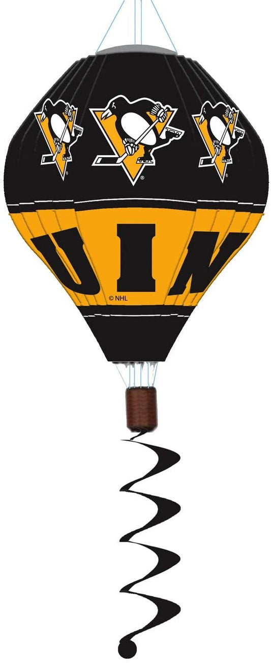Pittsburgh Penguins Outdoor Balloon Spinner Wind Flag, Hanging Design, 55x15x15 Inch