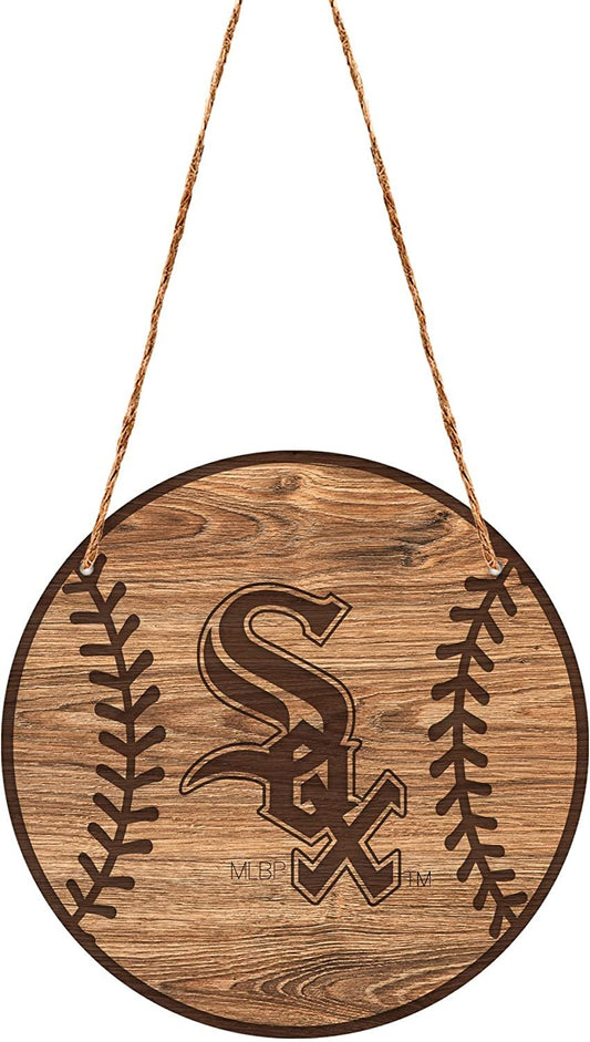 Chicago White Sox Laser Engraved Wood Hanging Ornament