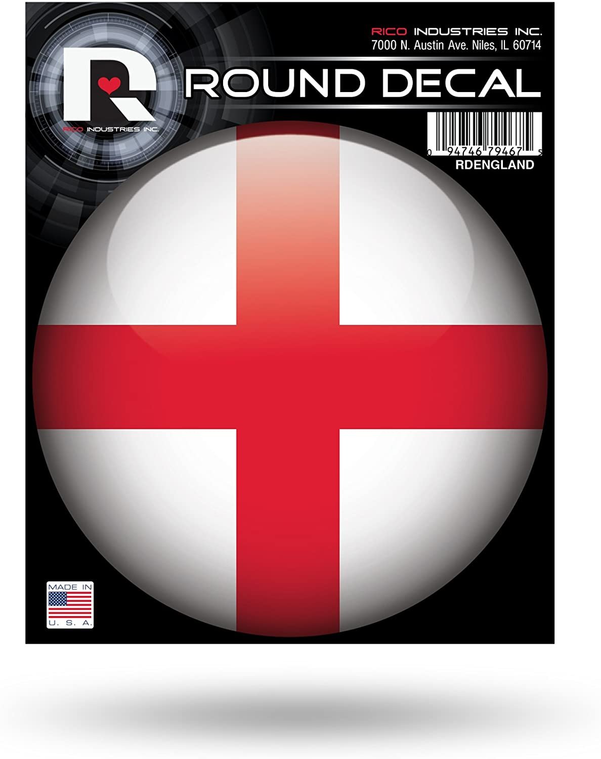 England World Cup Soccer Round Decal
