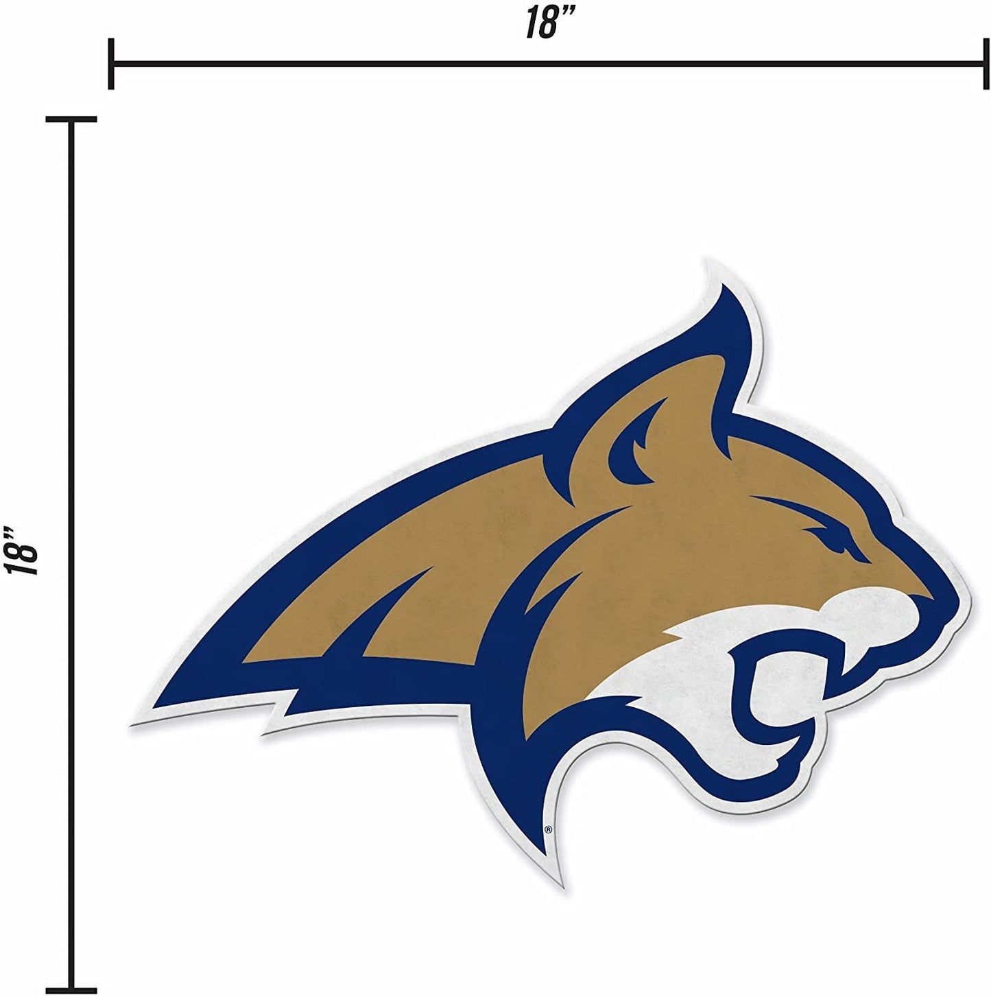 Rico Industries NCAA Montana State Bobcats Primary Logo Shape Cut Pennant
