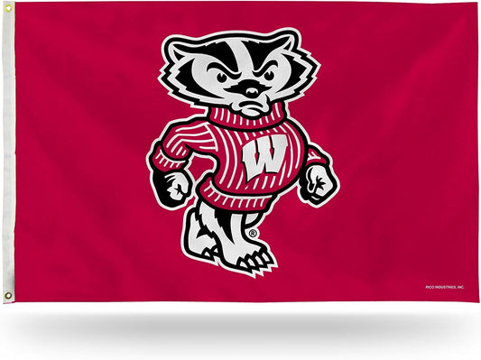 University of Wisconsin Badgers 3x5 Feet Flag Banner Metal Grommets Outdoor Indoor