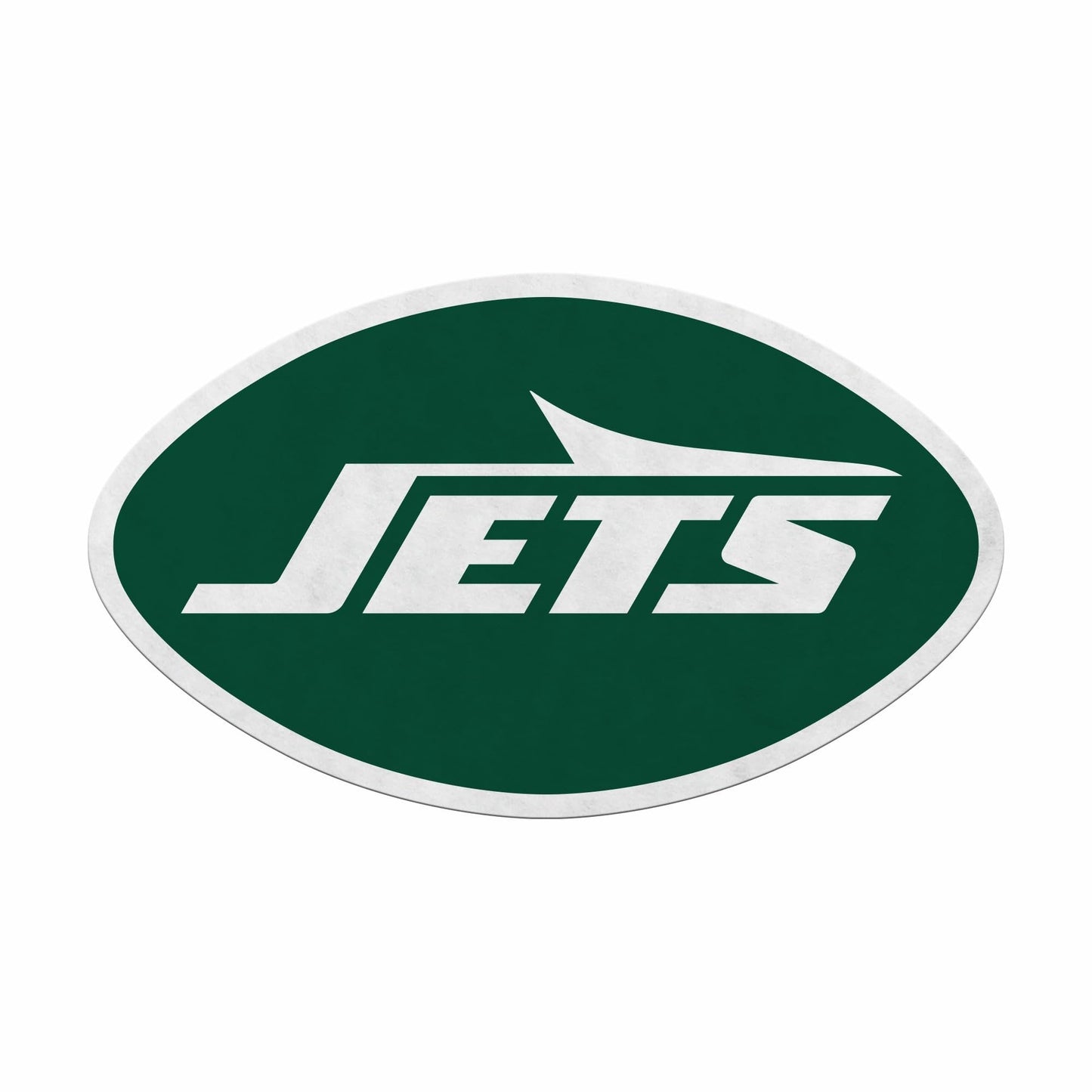 Rico Industries NFL Football New York Jets Primary Team Logo Shape Cut Pennant - Home and Living Room Décor - Soft Felt EZ to Hang