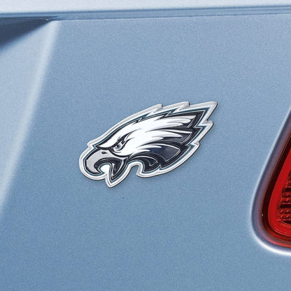 Philadelphia Eagles Premium Solid Metal Raised Auto Emblem, Shape Cut, Adhesive Backing