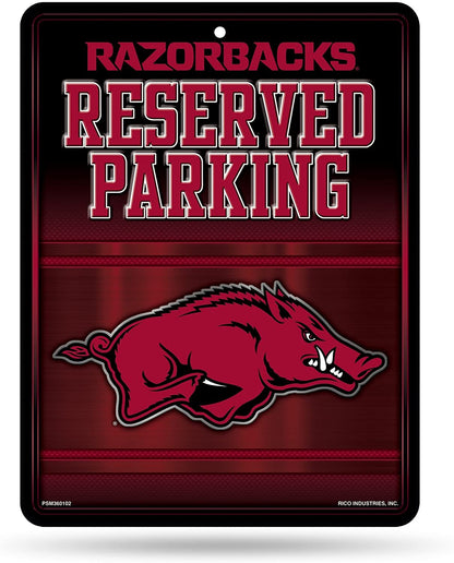 Arkansas Razorbacks Metal Parking Sign