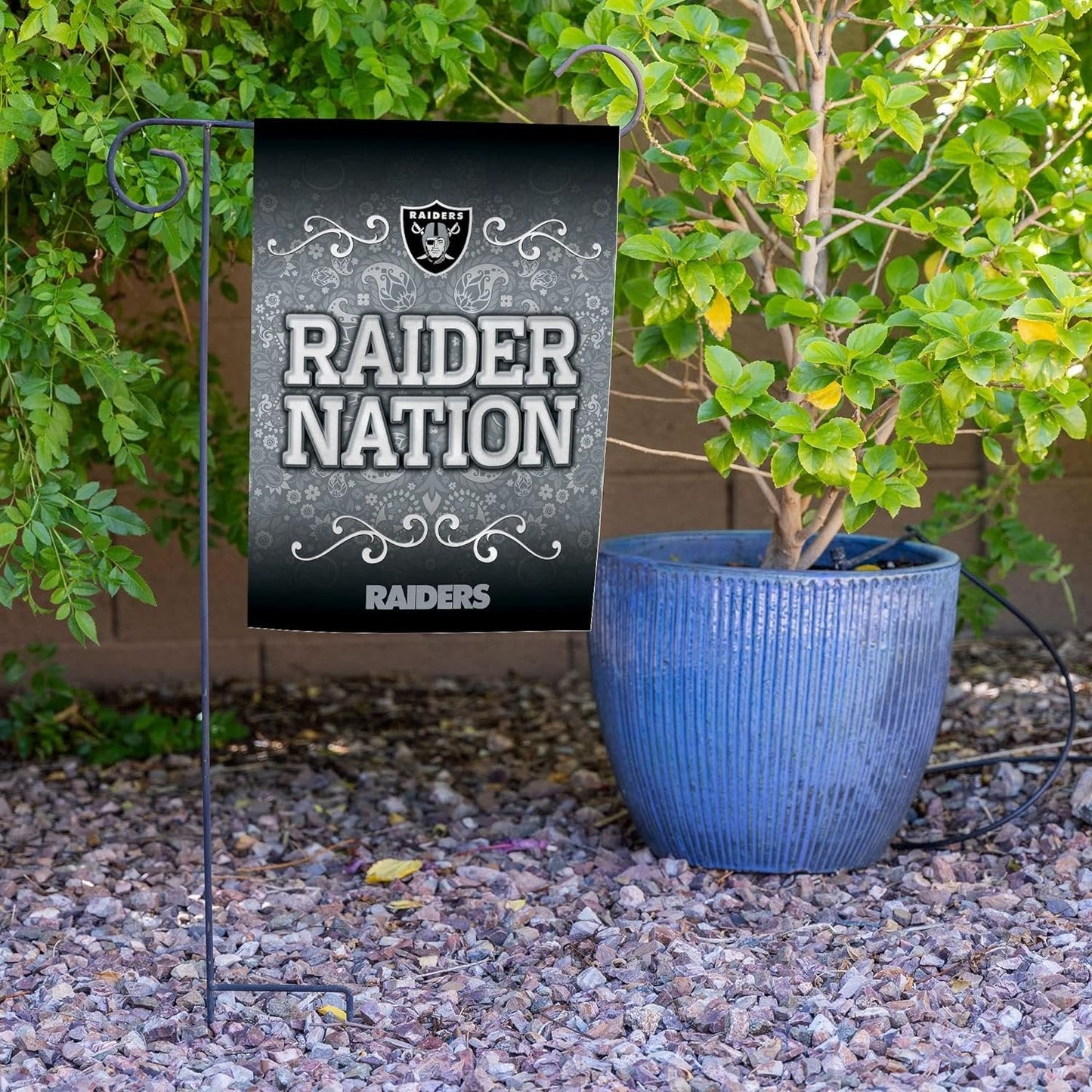 Las Vegas Raiders Premium Double Sided Garden Flag Banner, Raider Nation, 13x18 Inch, Display Pole Sold Separately