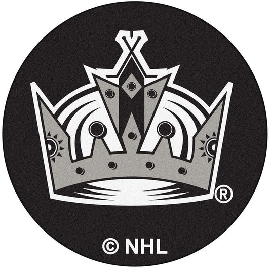 Los Angeles Kings 27 Inch Area Rug Floor Mat, Nylon, Anti-Skid Backing, Puck Shaped