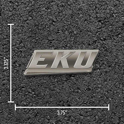 Eastern Kentucky University Colonels Solid Metal Auto Emblem Antique Nickel for Car/Truck/SUV