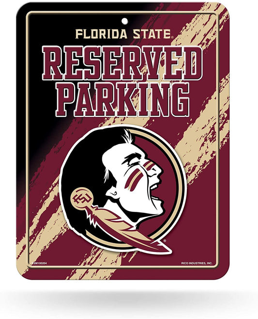 NCAA Rico Industries 8.5-Inch by 11-Inch Metal Parking Sign Décor, Florida State Seminoles