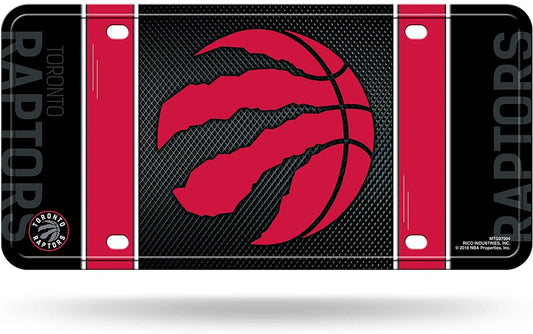 Toronto Raptors Metal Auto Tag License Plate, Jersey Design, 6x12 Inch