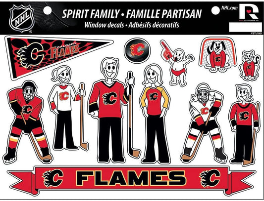 Football Fanatics Calgary Flames Family Spirit Large Window Decal Sheet NHL Hockey