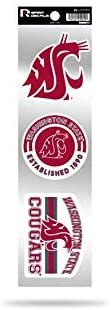 Washington State Cougars 3 Piece Retro Spirit Decals Premium Throwback Stickers