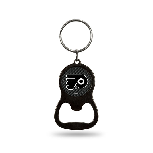 Philadelphia Flyers Keychain Bottle Opener Carbon Fiber Design Metal Hockey