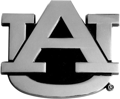 Auburn University Tigers Premium Solid Metal Raised Auto Emblem, Shape Cut, Adhesive Backing