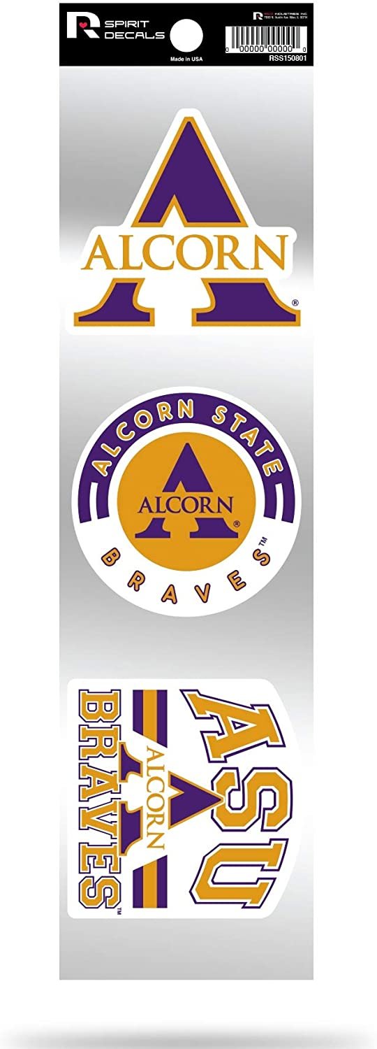 Alcorn State Braves Triple Retro Throwback Spirit Decals Flat Vinyl Auto Home Sticker Sheet University of