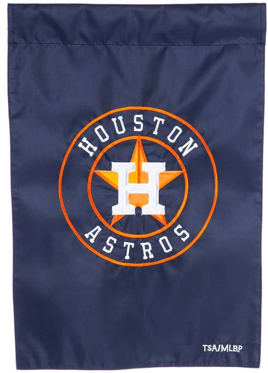 Houston Astros Garden Flag Banner 2-sided Premium Applique Outdoor House Baseball