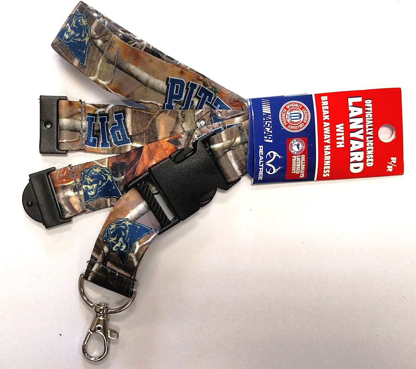 University of Pittsburgh Panthers Pitt Camo Lanyard Keychain Double Sided Breakaway Safety Design Adult 18 Inch