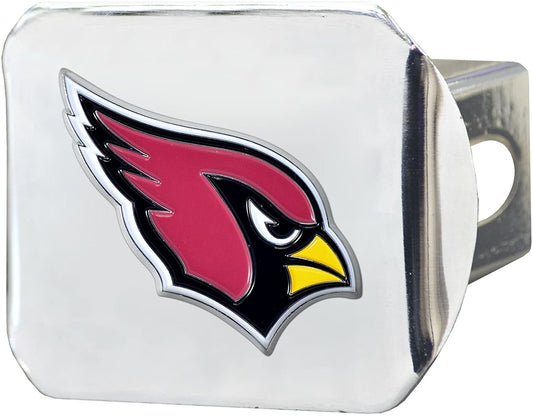Arizona Cardinals Hitch Cover Solid Metal with Raised Color Metal Emblem 2" Square Type III