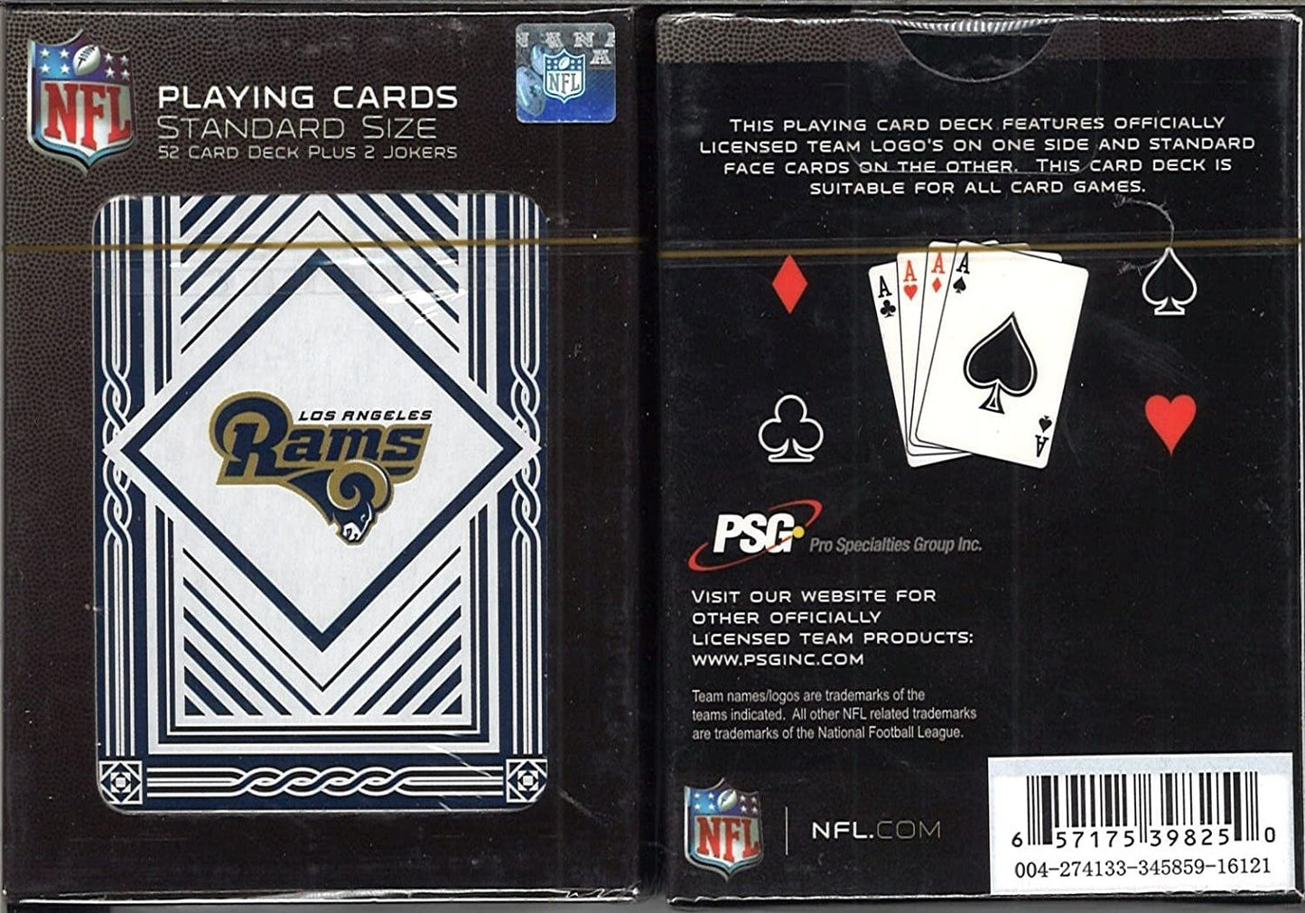 Nfl Los Angeles Rams Playing Cards (Classic Back, One Deck)