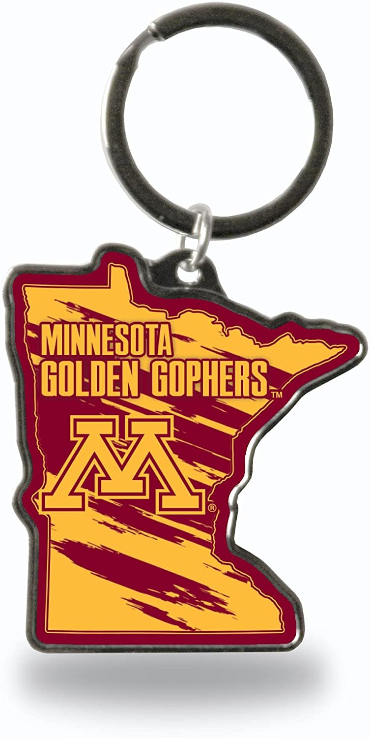Minnesota Keychain Home State Shape Premium Metal Decal Emblem University of