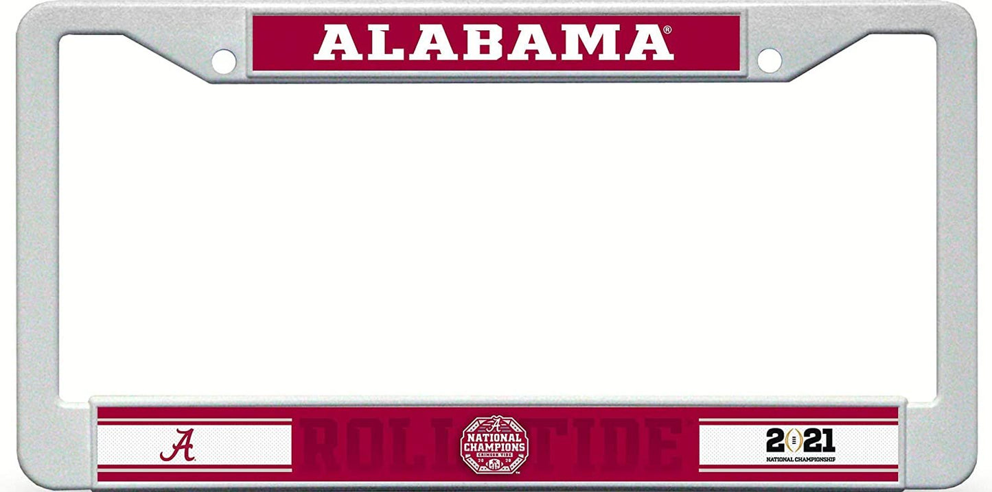 Rico Industries Alabama Crimson Tide 2020 National Champions Plastic License Plate Frame