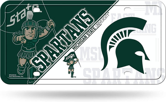 Michigan State University Spartans Metal Tag License Plate 6x12 Inch