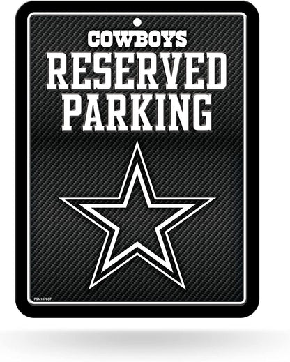 Dallas Cowboys Metal Parking Novelty Wall Sign 8.5 x 11 Inch Carbon Fiber Design