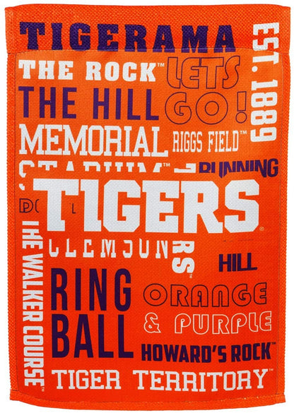 Clemson Tigers Fan Rules Banner Flag 28x44 Inch Double Sided University