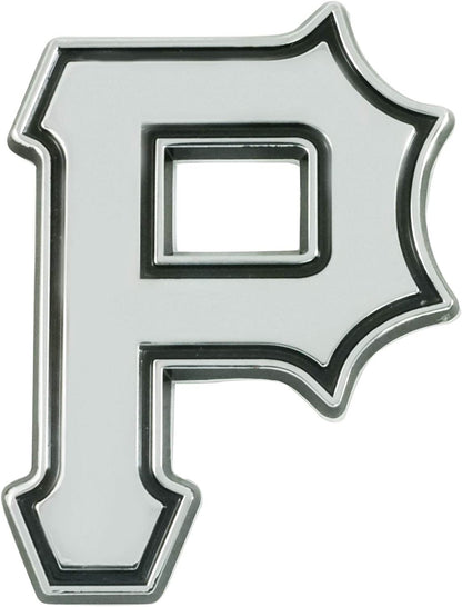 Pittsburgh Pirates Solid Metal Raised Auto Emblem Decal Adhesive Backing