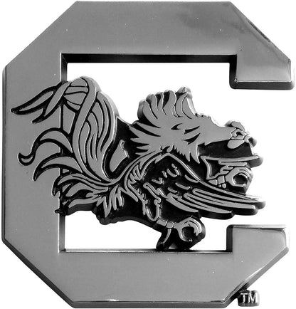 University of South Carolina Gamecocks Solid Metal Raised Auto Emblem Decal Adhesive Backing