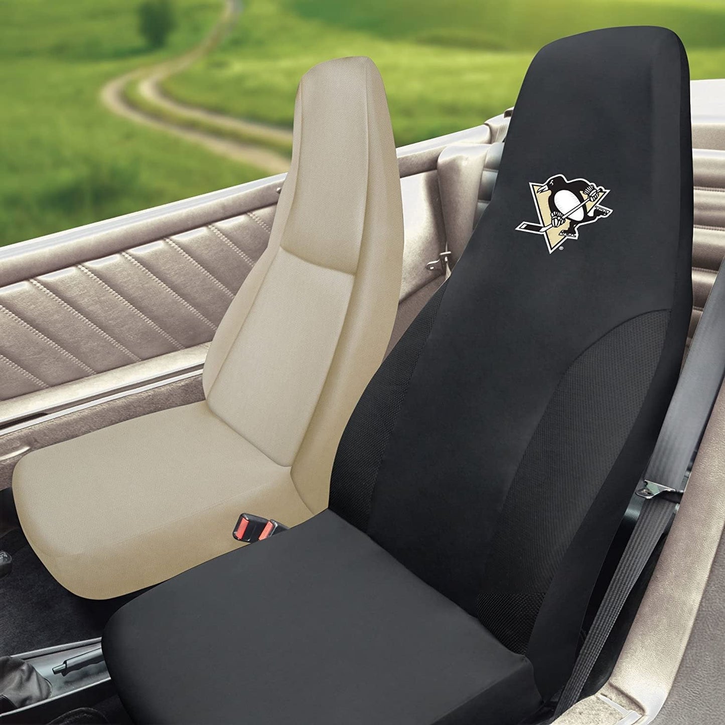 FANMATS - 15150 NHL Pittsburgh Penguins Polyester Seat Cover , 20"x48"
