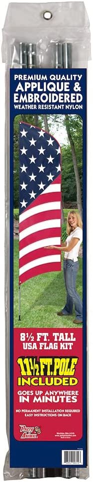 United States of America Tall Team Flag Tailgating Flag Kit 8.5 x 2.5 feet with Pole