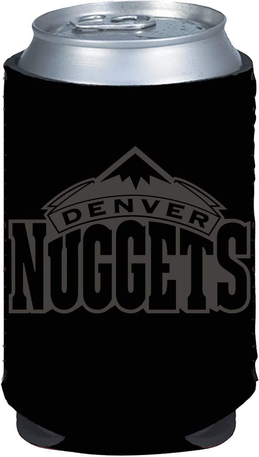 Denver Nuggets 2-Pack Tonal Black Design 12oz CAN Neoprene Beverage Insulator Holder Cooler Basketball