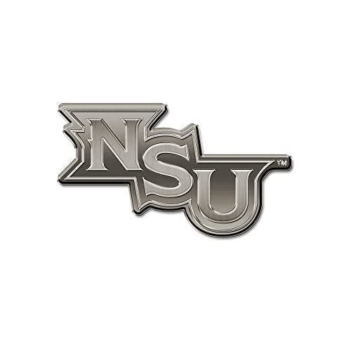 Rico Industries NCAA Northwestern State Demons Antique Auto Emblem Antique Nickel Auto Emblem for Car/Truck/SUV