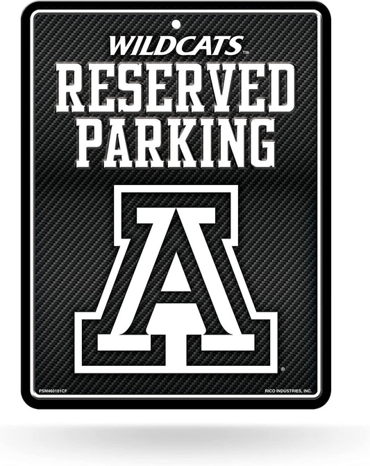 University of Arizona Wildcats Metal Parking Novelty Wall Sign 8.5 x 11 Inch Carbon Fiber Design